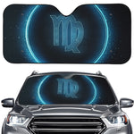 Blue Virgo Zodiac Sign Print Car Windshield Sun Shade