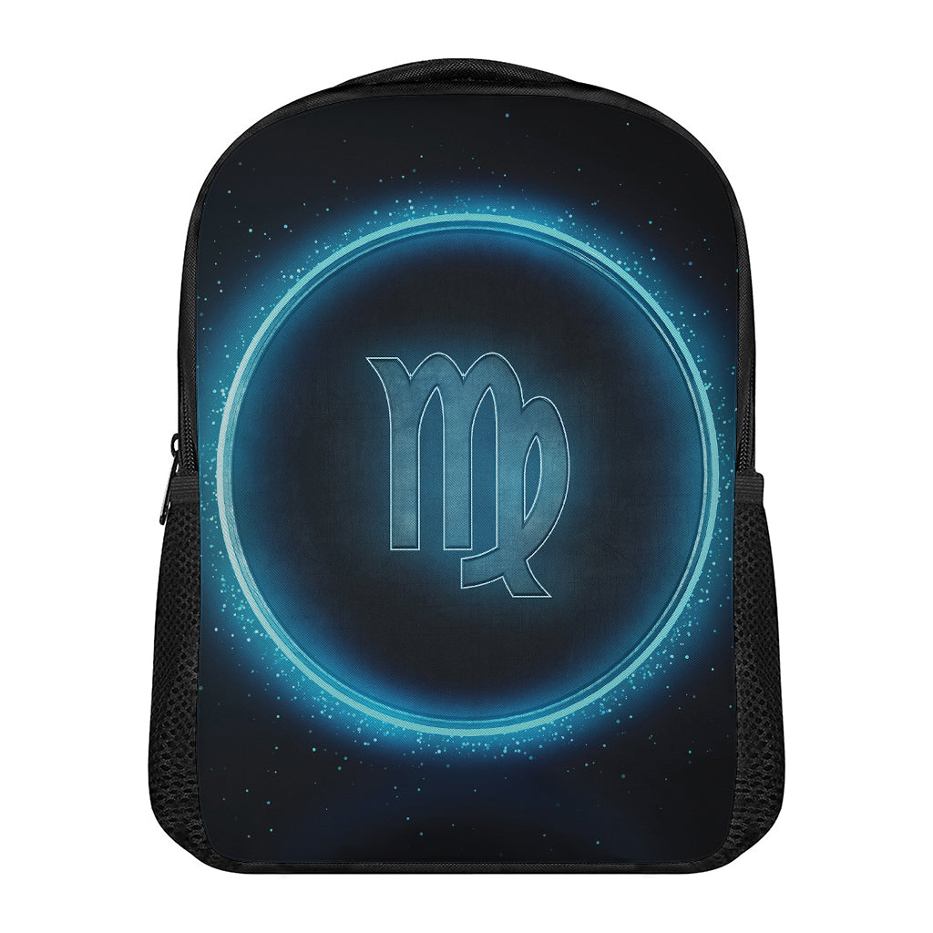 Blue Virgo Zodiac Sign Print Casual Backpack