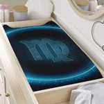 Blue Virgo Zodiac Sign Print Changing Pad Cover