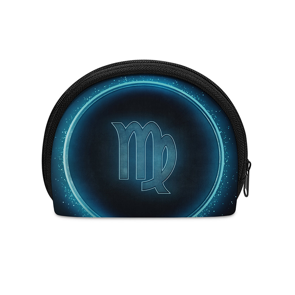 Blue Virgo Zodiac Sign Print Coin Purse