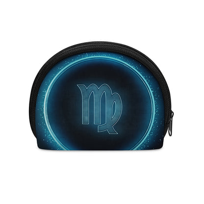Blue Virgo Zodiac Sign Print Coin Purse