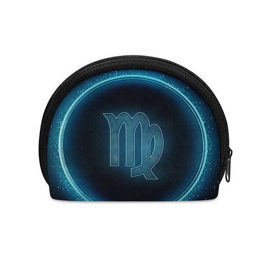 Blue Virgo Zodiac Sign Print Coin Purse