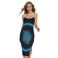 Blue Virgo Zodiac Sign Print Cross Back Cami Dress