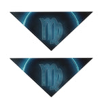 Blue Virgo Zodiac Sign Print Dog Bandana