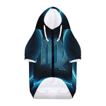 Blue Virgo Zodiac Sign Print Dog Zip Up Hoodie