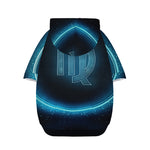 Blue Virgo Zodiac Sign Print Dog Zip Up Hoodie