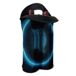 Blue Virgo Zodiac Sign Print Double Neoprene Wine Tote