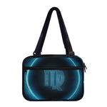 Blue Virgo Zodiac Sign Print Double Strap Bible Bag