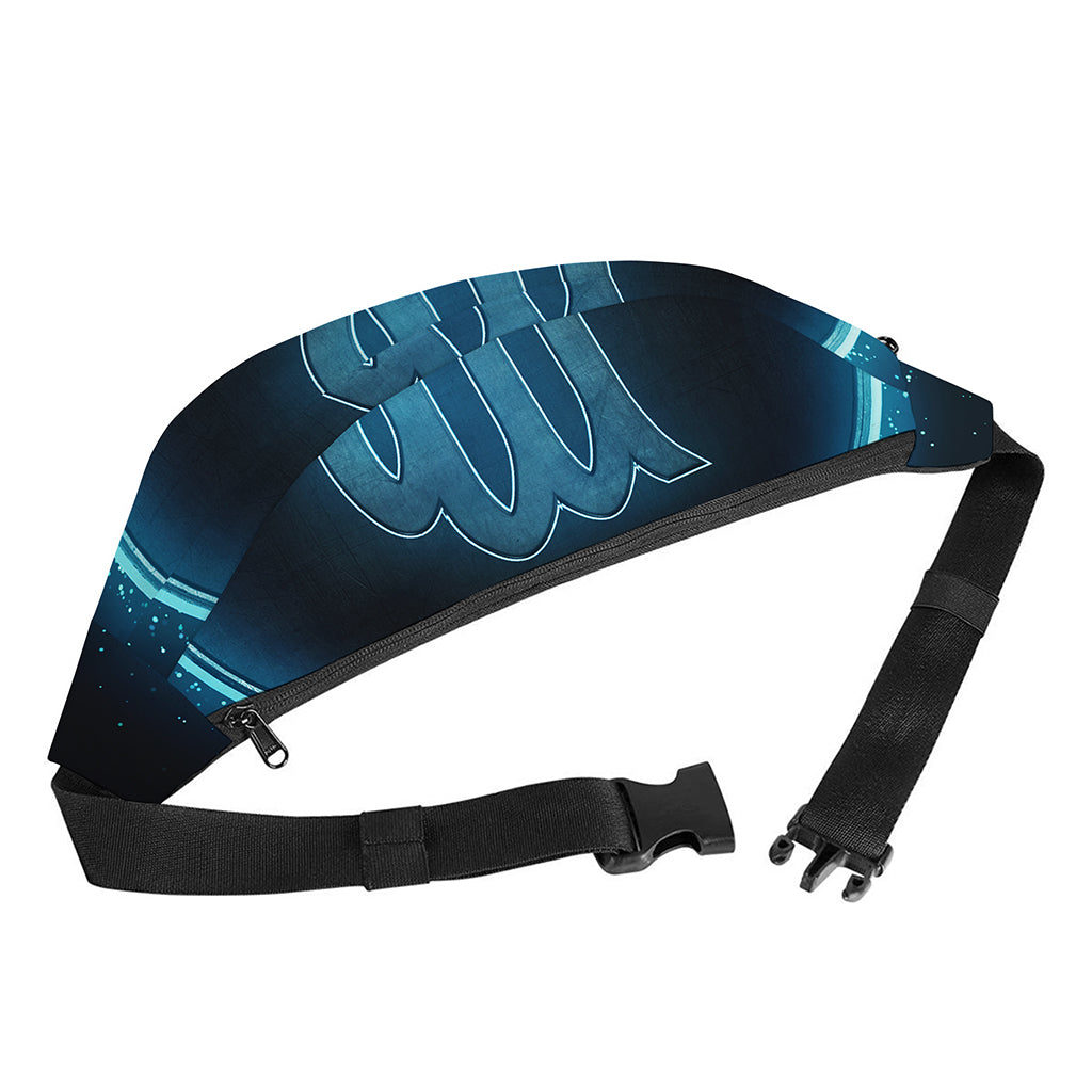 Blue Virgo Zodiac Sign Print Fanny Pack