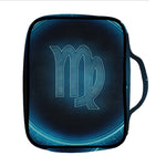Blue Virgo Zodiac Sign Print Front Pocket Bible Bag