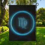 Blue Virgo Zodiac Sign Print Garden Flag