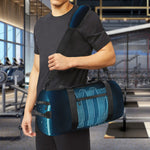 Blue Virgo Zodiac Sign Print Gym Bag