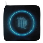 Blue Virgo Zodiac Sign Print Hand Towel