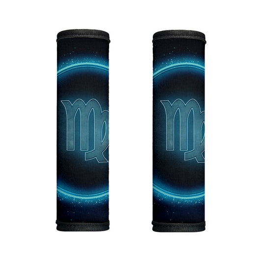 Blue Virgo Zodiac Sign Print Handle Covers