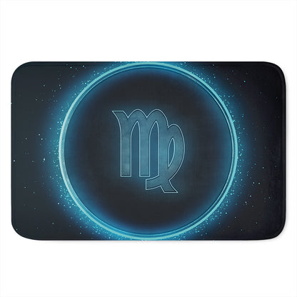 Blue Virgo Zodiac Sign Print Indoor Door Mat