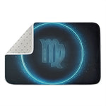 Blue Virgo Zodiac Sign Print Indoor Door Mat