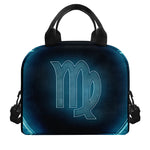 Blue Virgo Zodiac Sign Print Insulated Lunch Bag