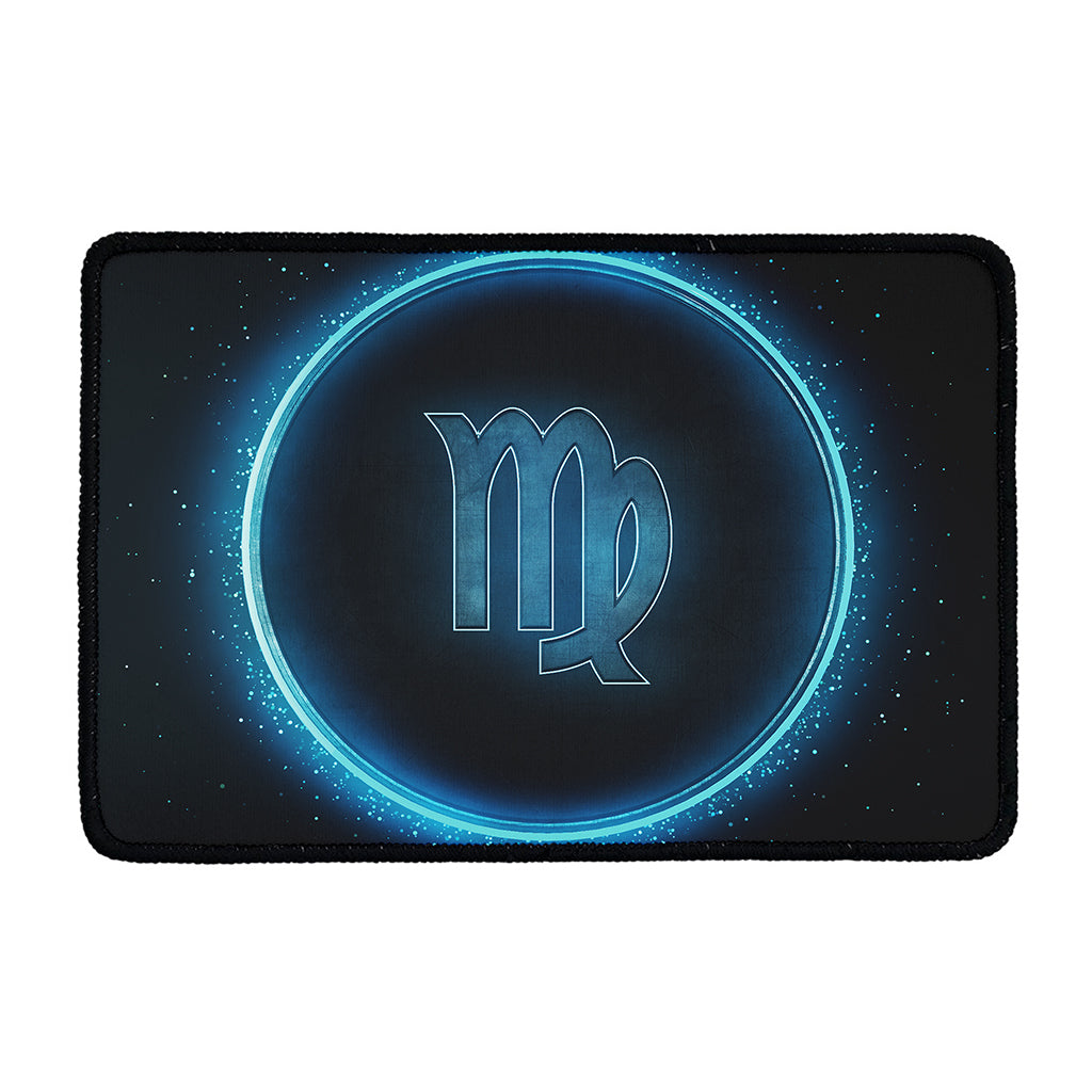 Blue Virgo Zodiac Sign Print Kitchen Mat