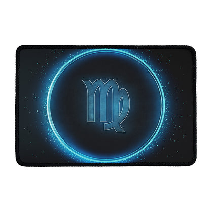 Blue Virgo Zodiac Sign Print Kitchen Mat