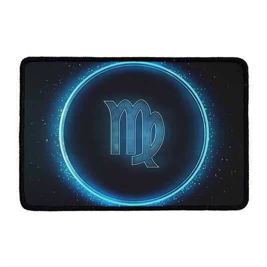 Blue Virgo Zodiac Sign Print Kitchen Mat