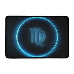 Blue Virgo Zodiac Sign Print Kitchen Mat