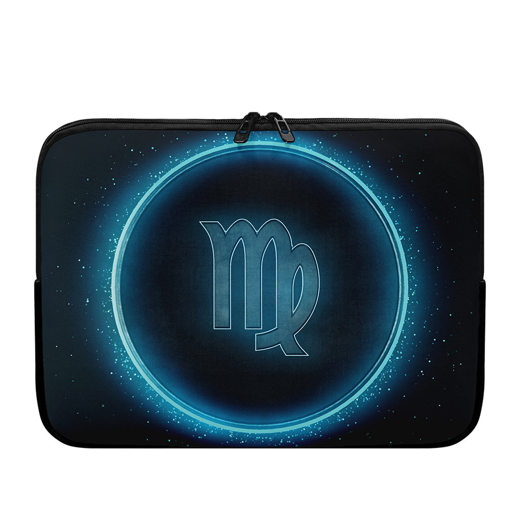 Blue Virgo Zodiac Sign Print Laptop Sleeve