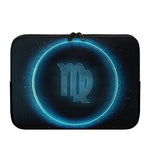 Blue Virgo Zodiac Sign Print Laptop Sleeve