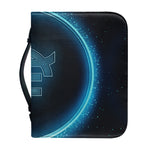 Blue Virgo Zodiac Sign Print Leather Bible Cover