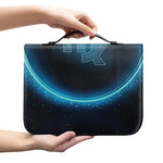 Blue Virgo Zodiac Sign Print Leather Bible Cover