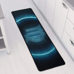 Blue Virgo Zodiac Sign Print Long Kitchen Mat