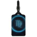 Blue Virgo Zodiac Sign Print Luggage Tag