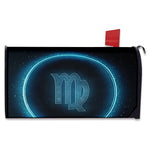 Blue Virgo Zodiac Sign Print Mailbox Cover