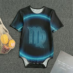 Blue Virgo Zodiac Sign Print Men's Bodysuit