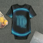 Blue Virgo Zodiac Sign Print Men's Bodysuit