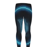Blue Virgo Zodiac Sign Print Men's leggings