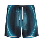 Blue Virgo Zodiac Sign Print Men's Sports Shorts