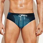 Blue Virgo Zodiac Sign Print Men's Swim Briefs