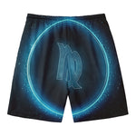 Blue Virgo Zodiac Sign Print Men's Swim Trunks