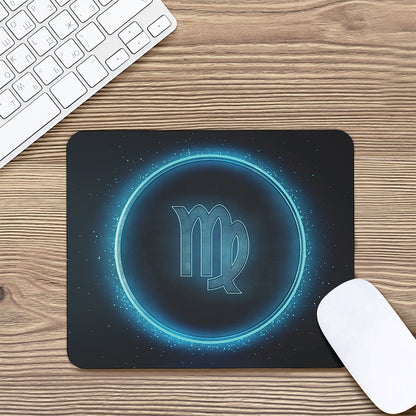 Blue Virgo Zodiac Sign Print Mouse Pad