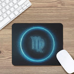 Blue Virgo Zodiac Sign Print Mouse Pad