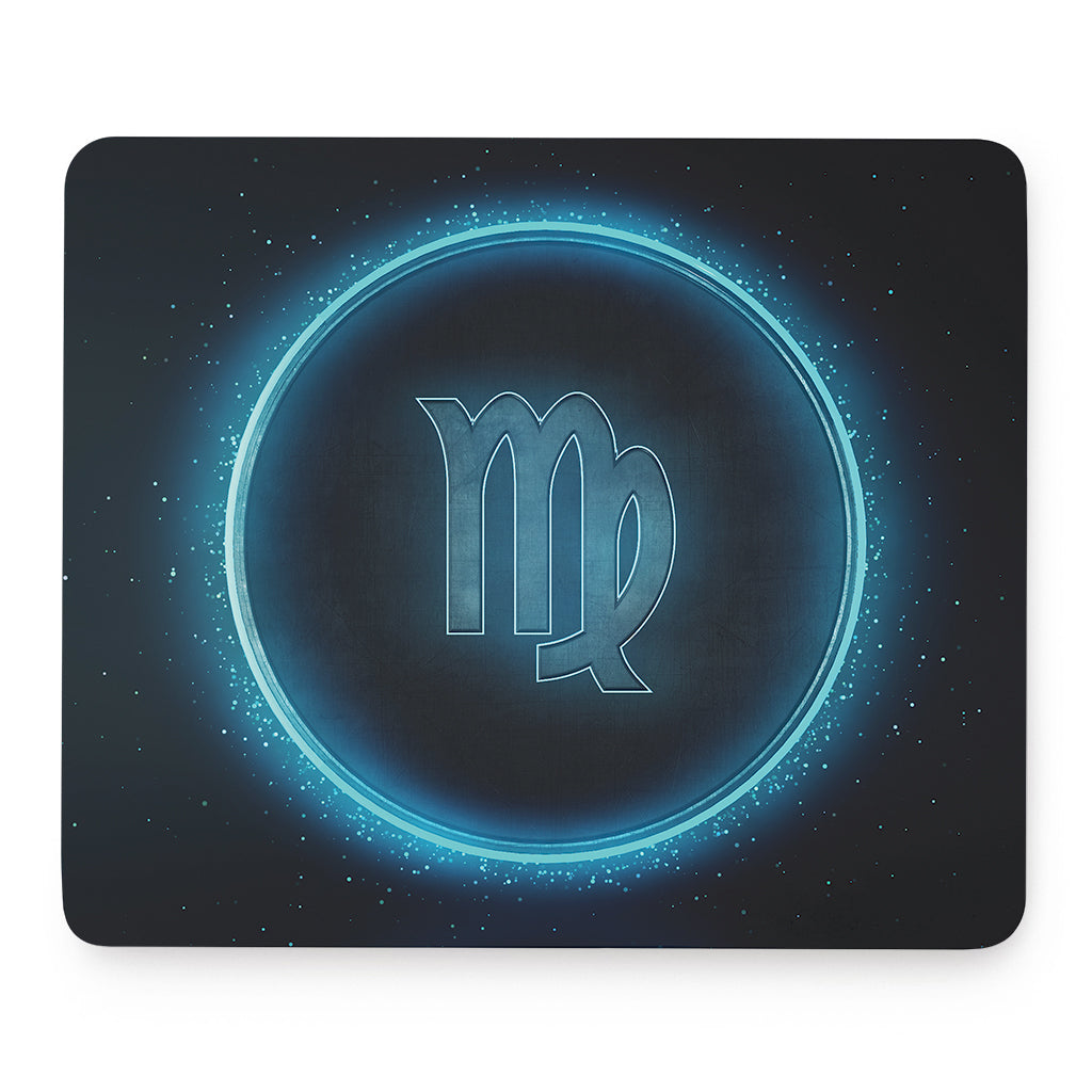 Blue Virgo Zodiac Sign Print Mouse Pad