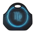 Blue Virgo Zodiac Sign Print Neoprene Lunch Bag
