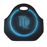 Blue Virgo Zodiac Sign Print Neoprene Lunch Bag
