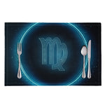 Blue Virgo Zodiac Sign Print Placemat