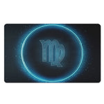Blue Virgo Zodiac Sign Print Polyester Doormat
