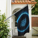 Blue Virgo Zodiac Sign Print Polyester Flag