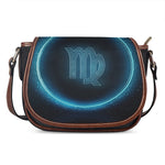 Blue Virgo Zodiac Sign Print Saddle Bag