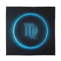 Blue Virgo Zodiac Sign Print Silk Bandana