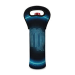 Blue Virgo Zodiac Sign Print Single Neoprene Wine Tote