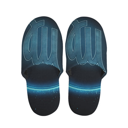 Blue Virgo Zodiac Sign Print Slippers
